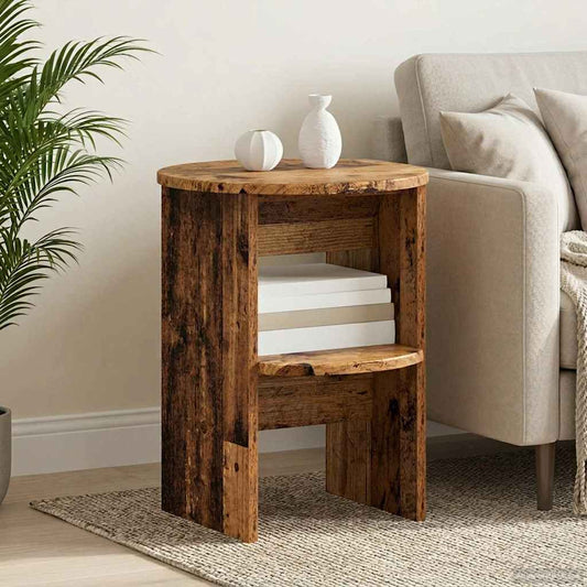 Sidokabinett 2 pcs Gammalt trä Ø40 x 50 cm Konstruerat trä