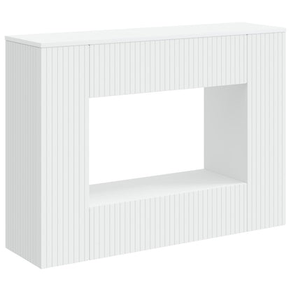 Konsolbord Randig Vit 101 x 29 x 74 cm Konstruerat trä