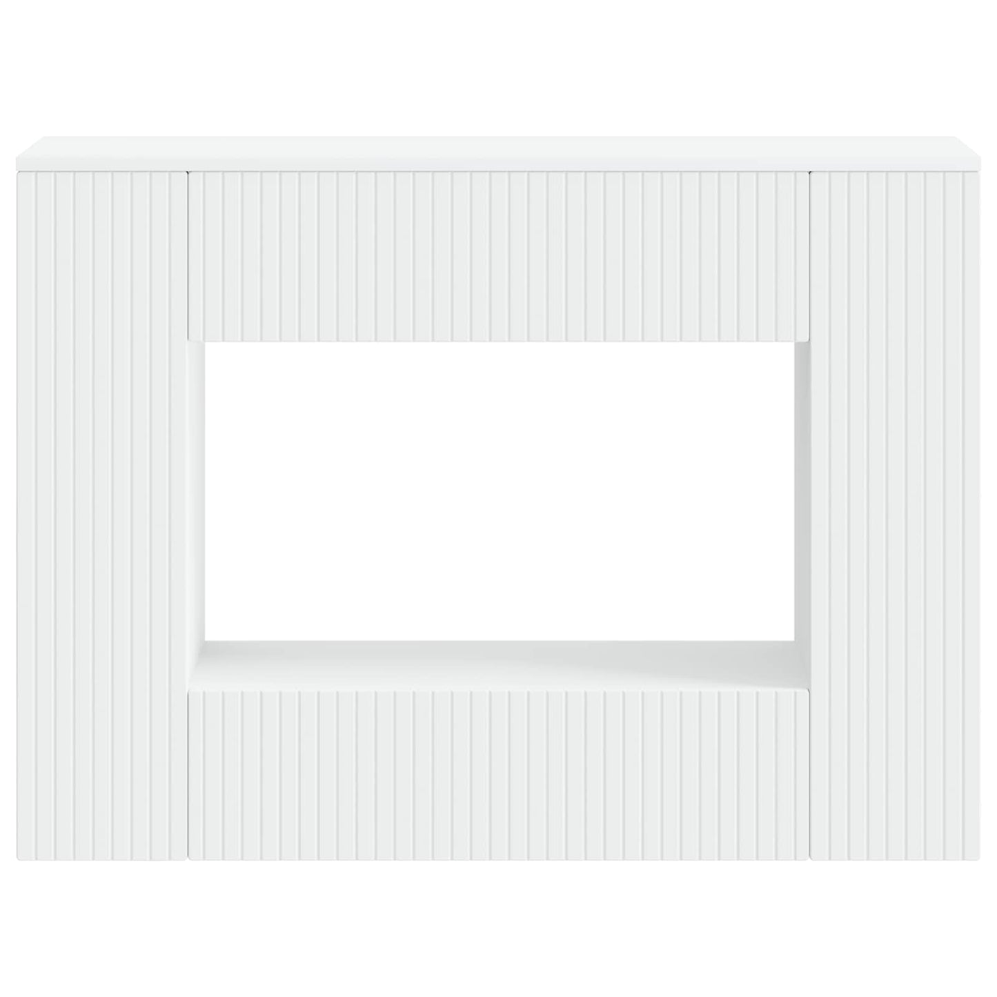 Konsolbord Randig Vit 101 x 29 x 74 cm Konstruerat trä
