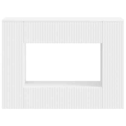 Konsolbord Randig Vit 101 x 29 x 74 cm Konstruerat trä