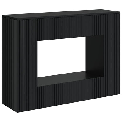 Konsolbord Randig Svart 101 x 29 x 74 cm Konstruerat trä