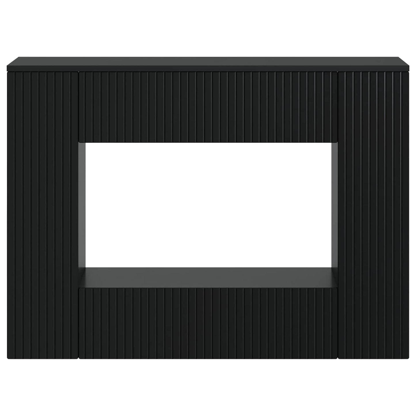 Konsolbord Randig Svart 101 x 29 x 74 cm Konstruerat trä