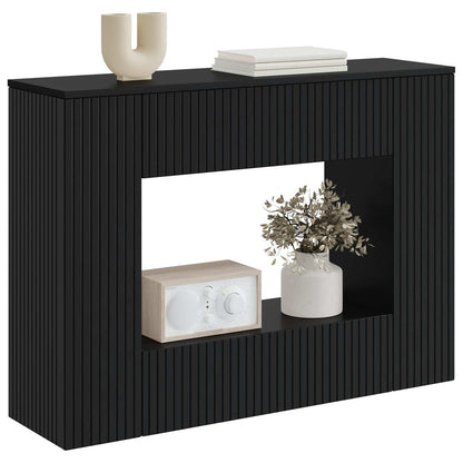 Konsolbord Randig Svart 101 x 29 x 74 cm Konstruerat trä