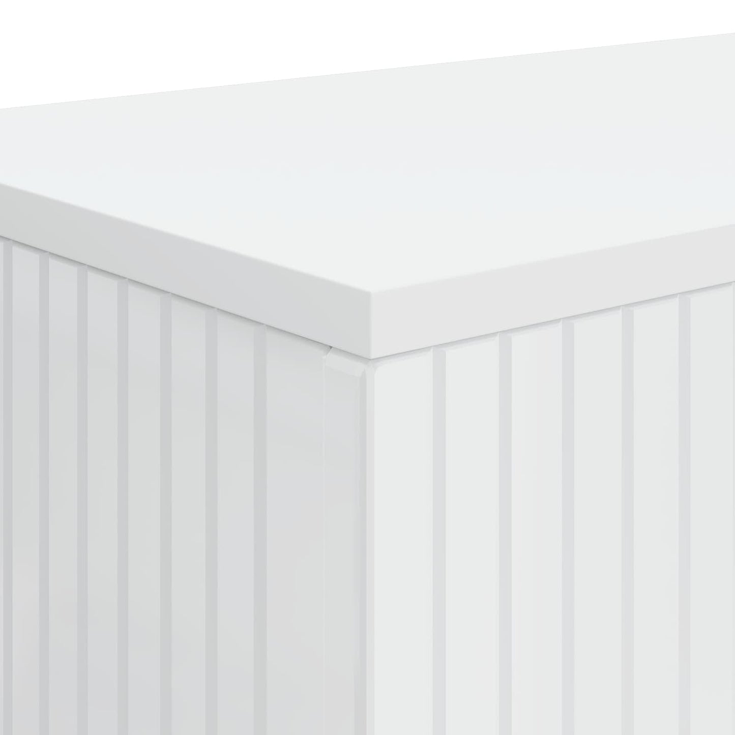 Konsolbord Randig Högblank Vit 101 x 29 x 74 cm Konstruerat trä