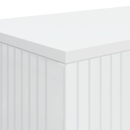 Konsolbord Randig Högblank Vit 101 x 29 x 74 cm Konstruerat trä