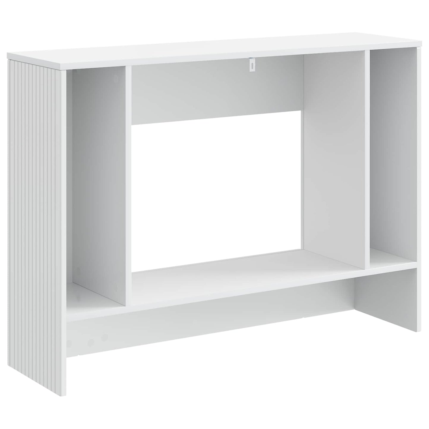 Konsolbord Randig Högblank Vit 101 x 29 x 74 cm Konstruerat trä