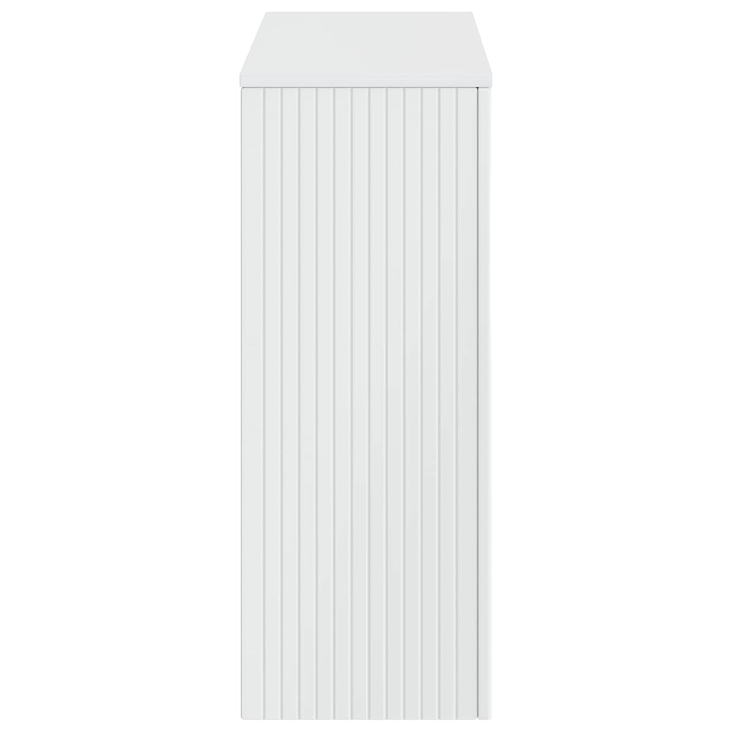 Konsolbord Randig Högblank Vit 101 x 29 x 74 cm Konstruerat trä