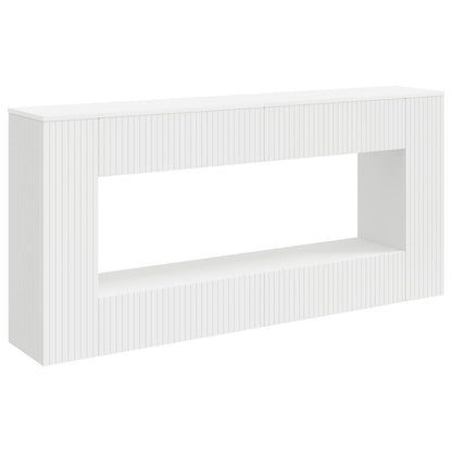 Avlastningsbord Konsollbord Vit Randig 155 x 29 x 74 cm