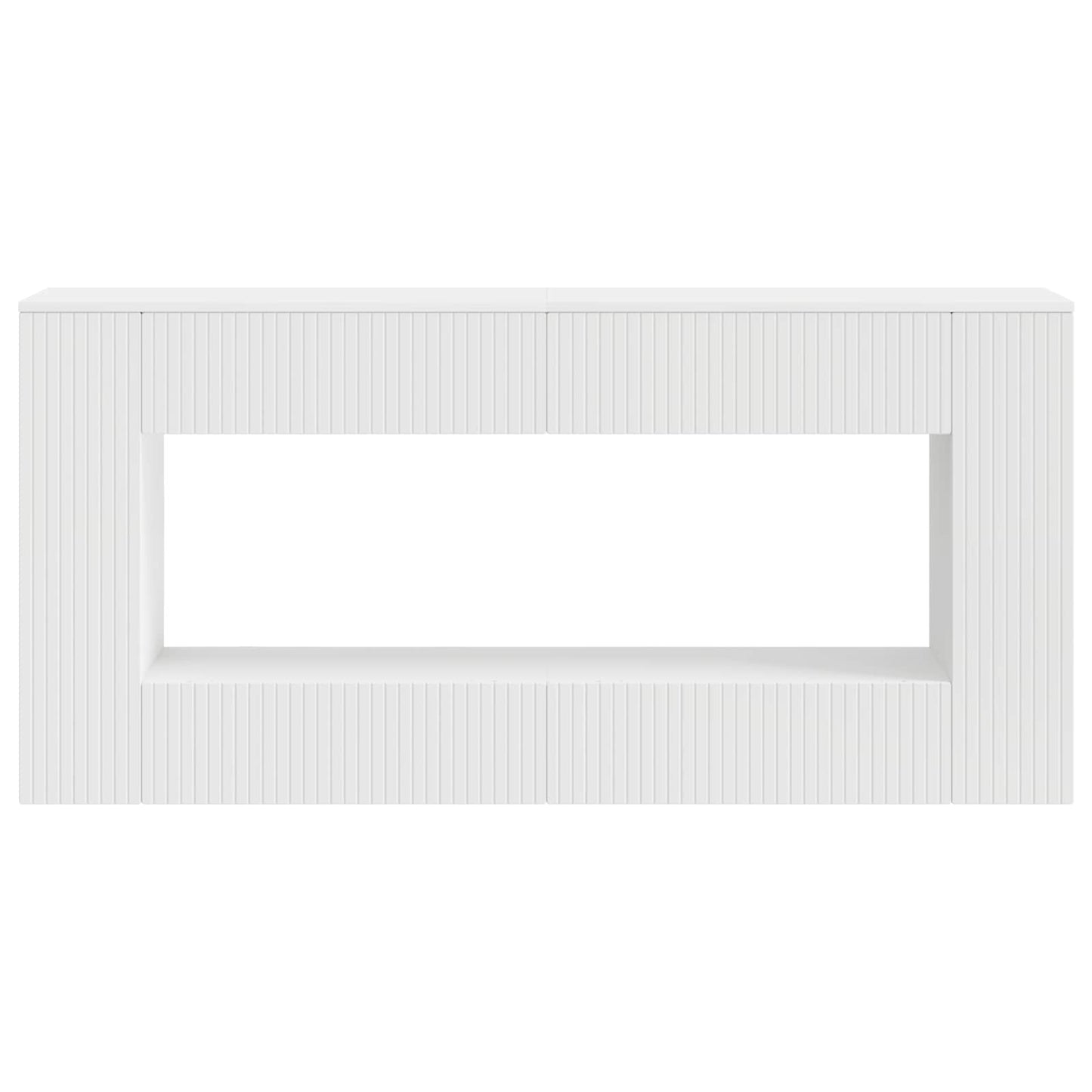 Avlastningsbord Konsollbord Vit Randig 155 x 29 x 74 cm