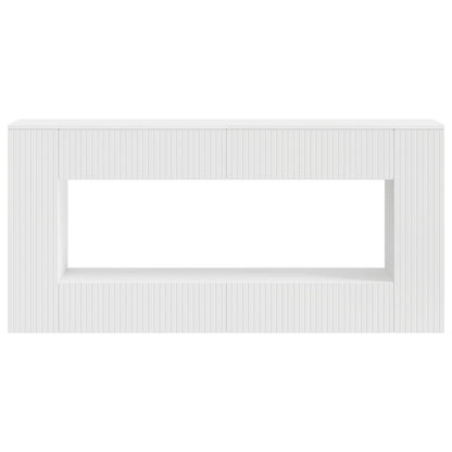 Avlastningsbord Konsollbord Vit Randig 155 x 29 x 74 cm