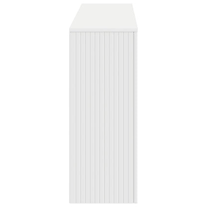 Avlastningsbord Konsollbord Vit Randig 155 x 29 x 74 cm