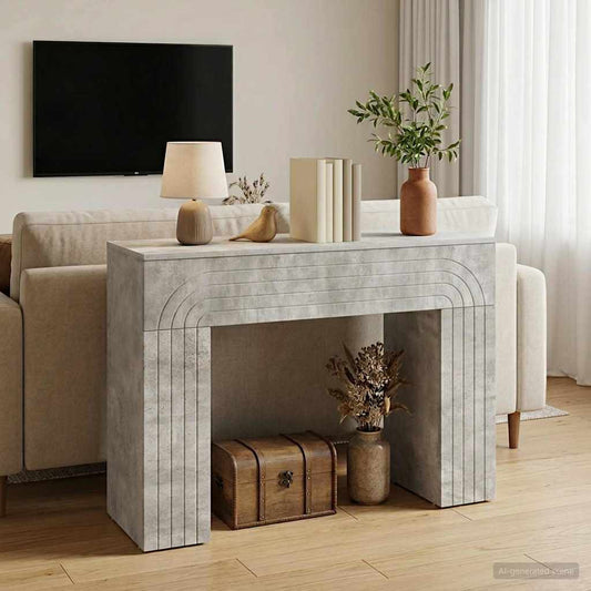 Kaffeebord Betonggrå 102 x 35 x 75 cm Konstruerat trä