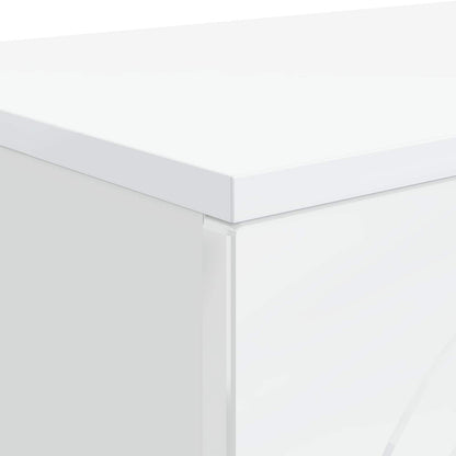 Kaffeebord Vit högglans 102 x 35 x 75 cm Konstruerat trä