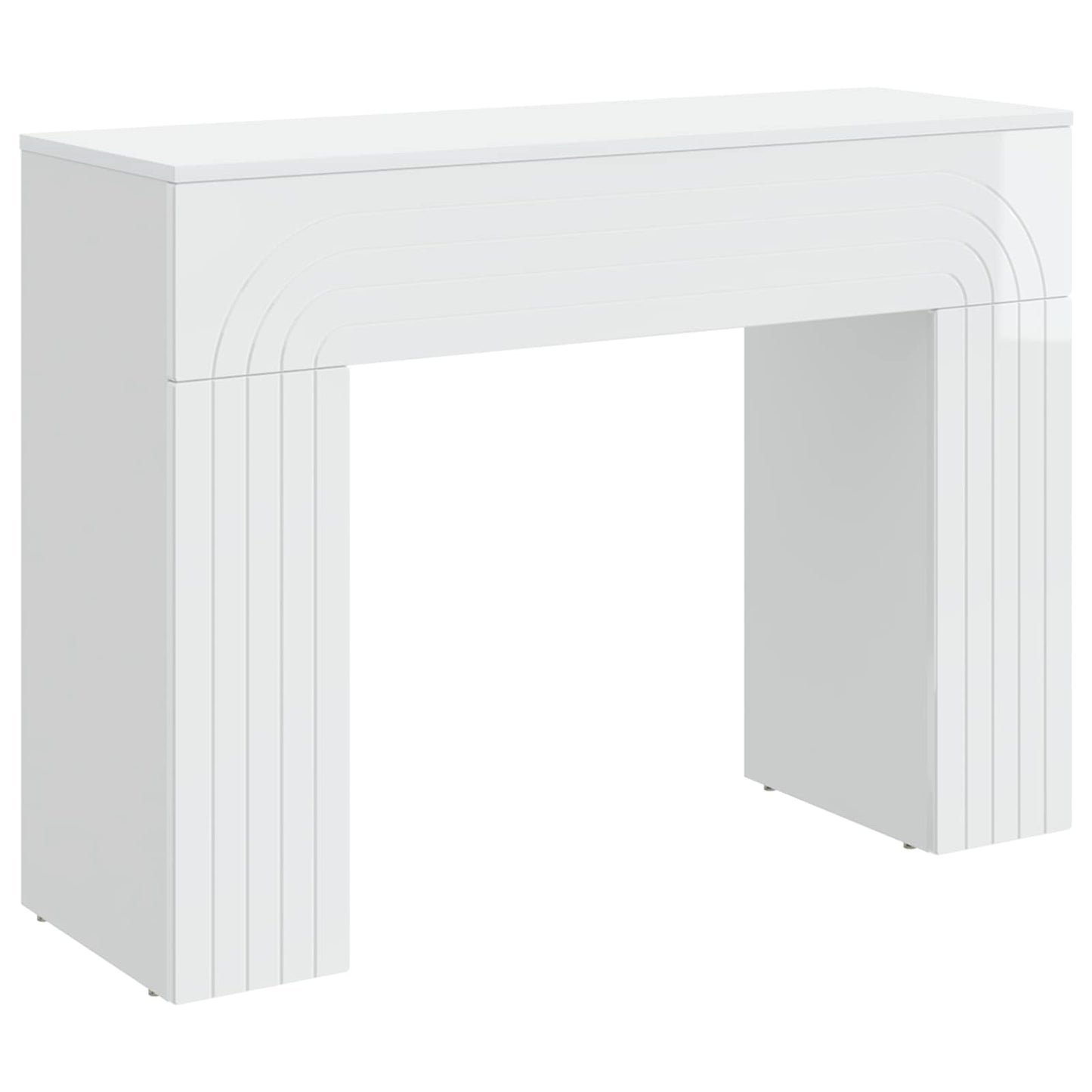 Kaffeebord Vit högglans 102 x 35 x 75 cm Konstruerat trä