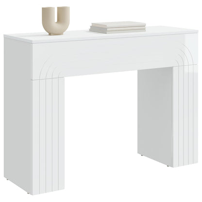 Kaffeebord Vit högglans 102 x 35 x 75 cm Konstruerat trä