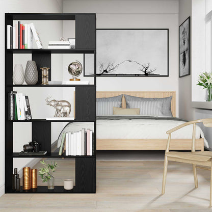 Bokhylla Svart Ek 80 x 24 x 159 cm