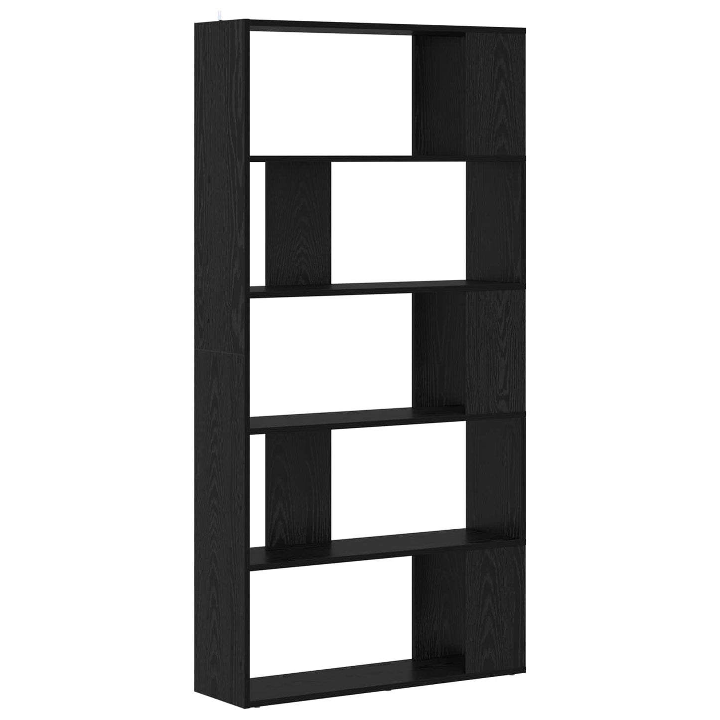 Bokhylla Svart Ek 80 x 24 x 159 cm