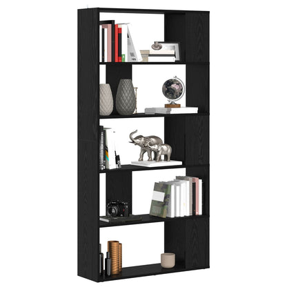 Bokhylla Svart Ek 80 x 24 x 159 cm