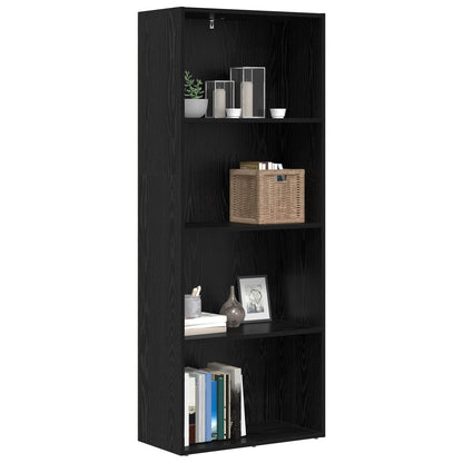 Bokhylla Svart Ek 60 x 30 x 151,5 cm