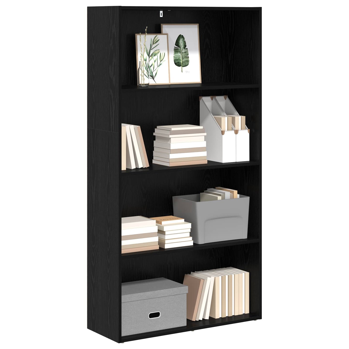 Bokhylla Svart Ek 80 x 30 x 151,5 cm