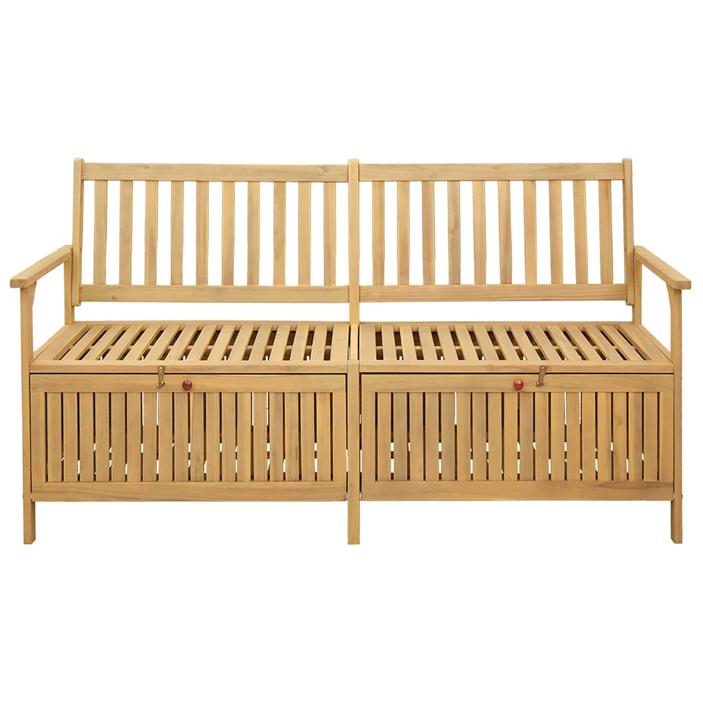 Förvaringsbänk med lagring 170 x 63 x 84 cm Massiv Akacia