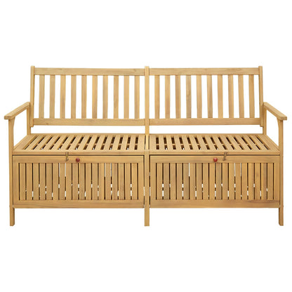 Förvaringsbänk med lagring 170 x 63 x 84 cm Massiv Akacia