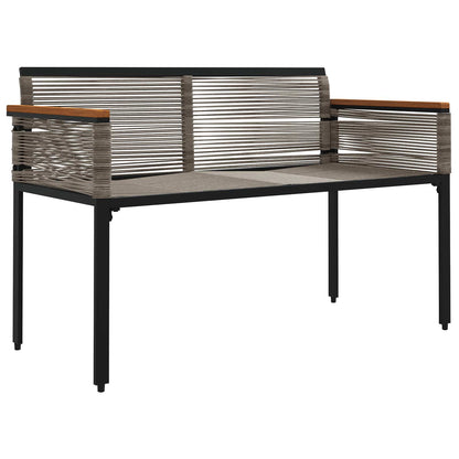 Trädgårdsbänk Konstrotting Grå och Marinblå 117 x 54 x 74.5 cm