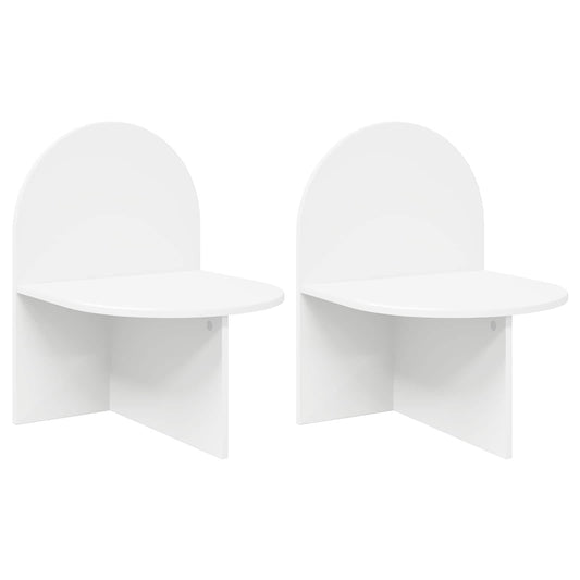 Sängbord 2 pcs Vit 48 x 49 x 65 cm Konstruerat trä