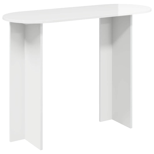 Konsolbord Vit högglans 100 x 39,5 x 75 cm Konstruerat trä