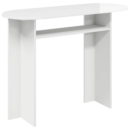 Konsolbord Vit högglans 100 x 39,5 x 75 cm Konstruerat trä