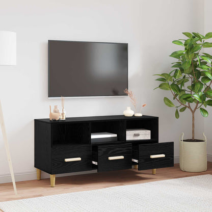 TV-Möbel Svart Ek TV-skåp med låda 102 x 35,5 x 50 cm
