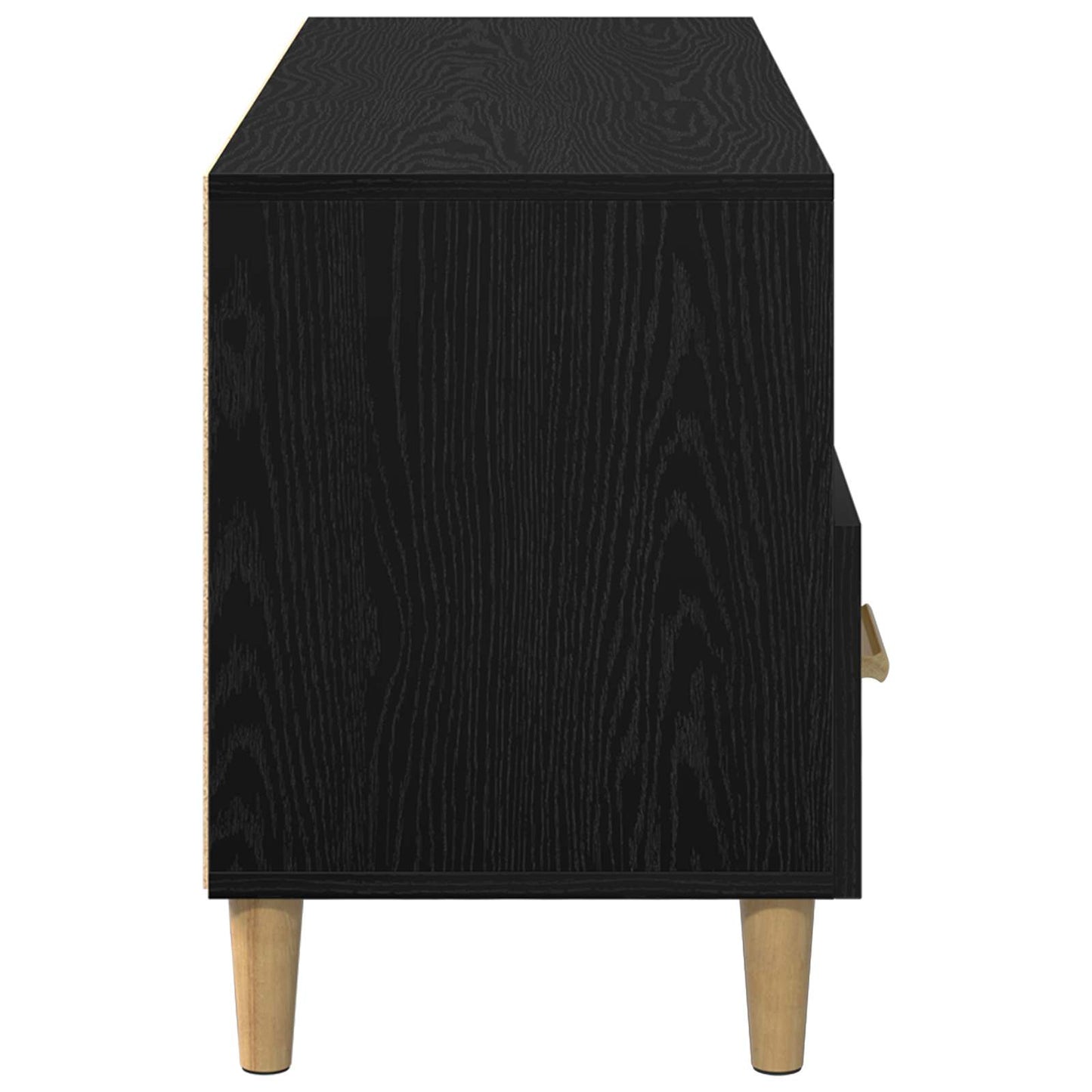 TV-Möbel Svart Ek TV-skåp med låda 102 x 35,5 x 50 cm