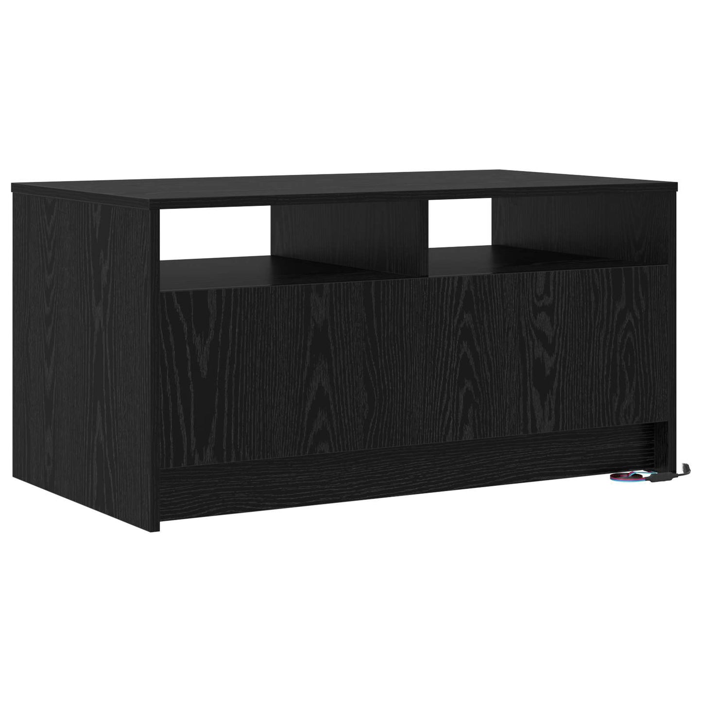 Soffbord Svart Ek med låda 90 x 50 x 45 cm