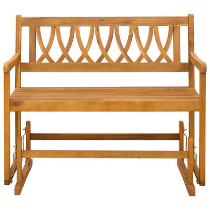 Trädgårds Glidebänk Naturlig 110 x 59 x 97 cm Massivt Akaciaträ