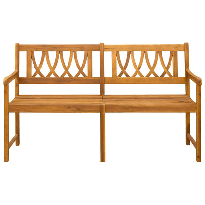 Utomhusbänk Naturlig 150 x 55,5 x 90 cm Massivt Akaciaträ