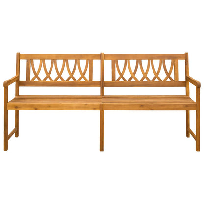 Utomhusbänk Naturlig 180 x 55,5 x 90 cm Massivt Akaciaträ
