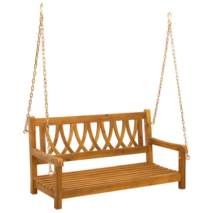 Trädgårdsgungbänk Naturlig 110 x 56 x 58 cm Massivt Akaciaträ