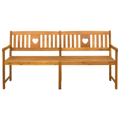 Utomhusbänk Naturlig 180 x 55,5 x 90 cm Massivt Akaciaträ