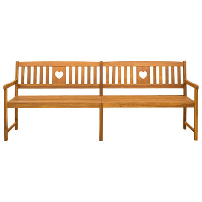 Utomhusbänk Naturlig 220 x 55,5 x 90 cm Massivt Akaciaträ