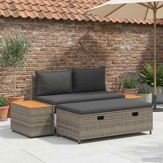 Utomhussoffset 4-Antal sittplatser 4 pcs 55 x 30 x 39 cm