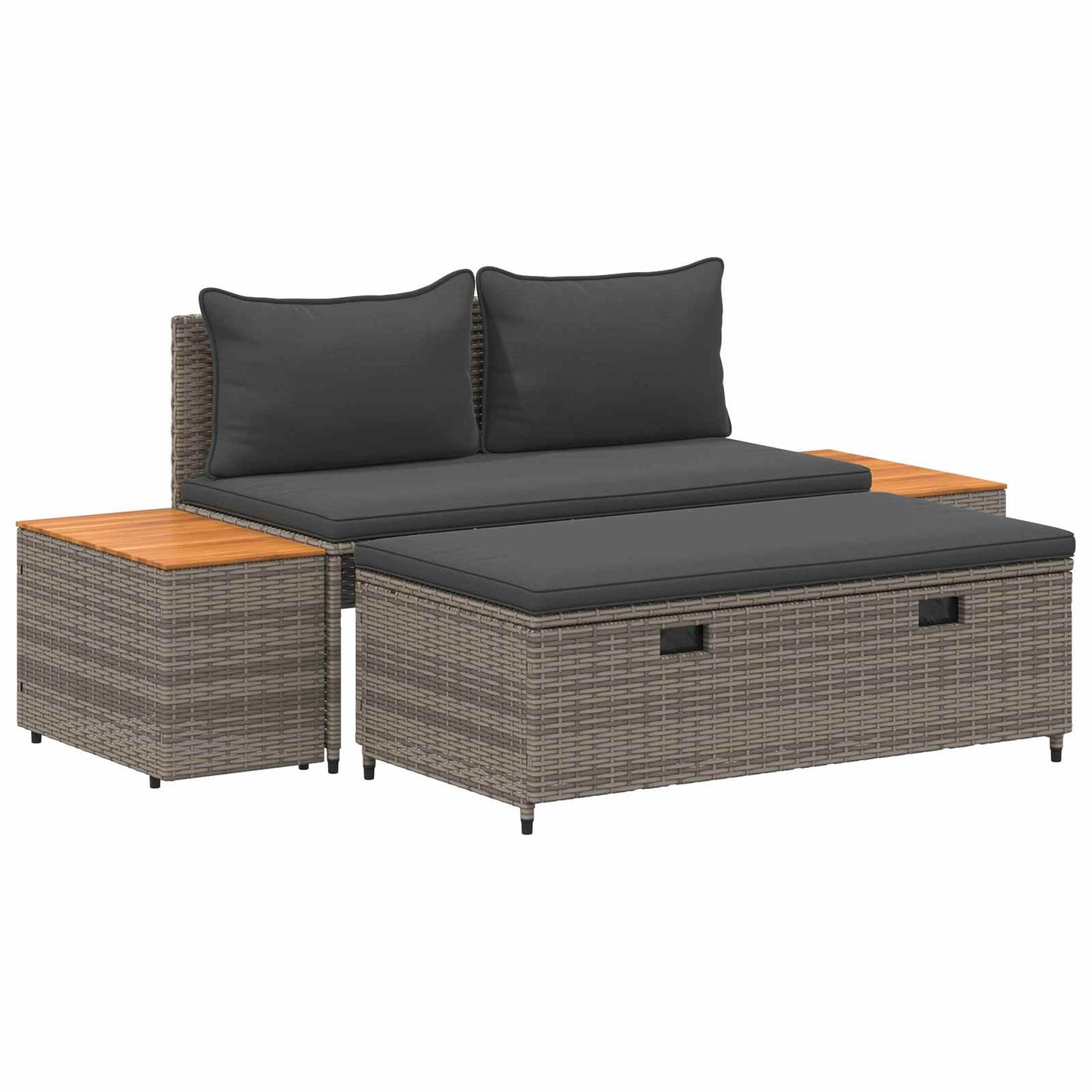 Utomhussoffset 4-Antal sittplatser 4 pcs 55 x 30 x 39 cm