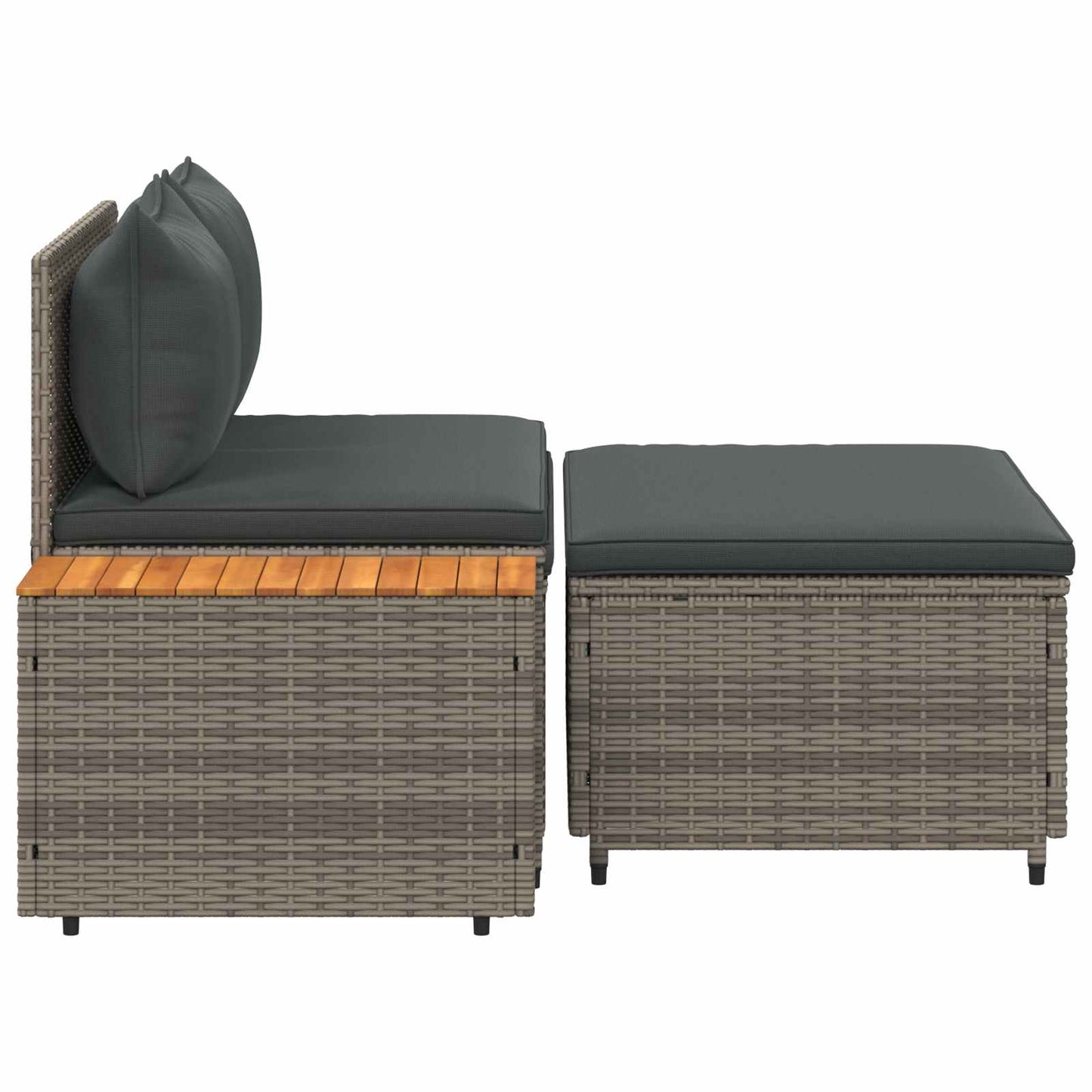 Utomhussoffset 4-Antal sittplatser 4 pcs 55 x 30 x 39 cm