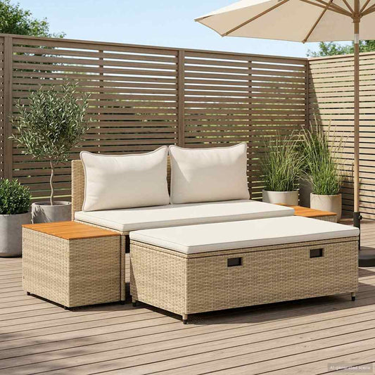 Utomhussoffset 4-Antal sittplatser 4 pcs 55 x 30 x 39 cm