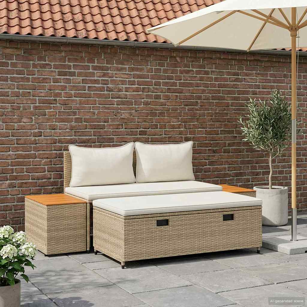 Utomhussoffset 4-Antal sittplatser 4 pcs 55 x 30 x 39 cm