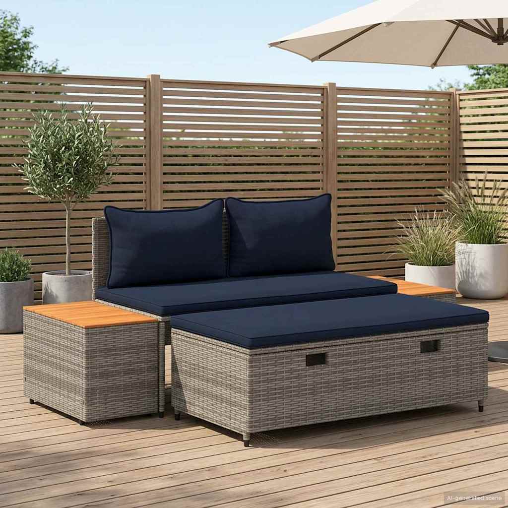 Utomhussoffset 4-Antal sittplatser 4 pcs 55 x 30 x 39 cm