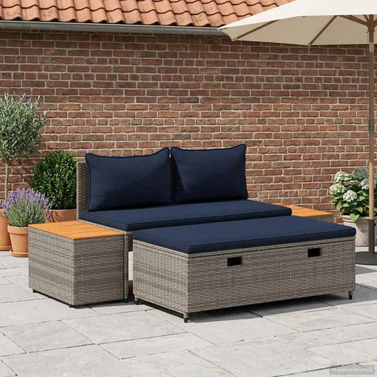 Utomhussoffset 4-Antal sittplatser 4 pcs 55 x 30 x 39 cm