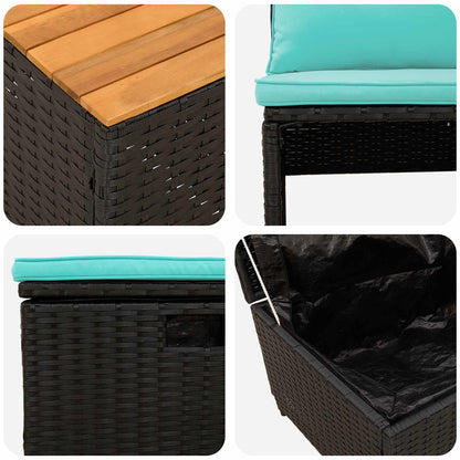 Utomhussoffset 4-Antal sittplatser 4 pcs 55 x 30 x 39 cm
