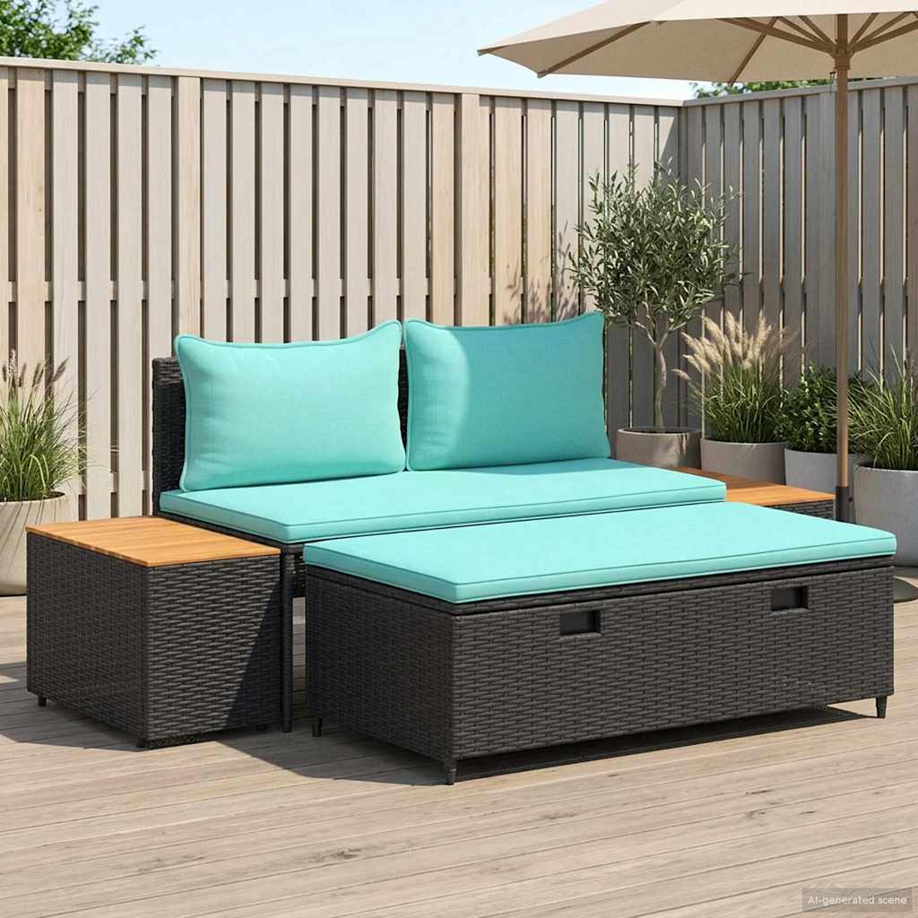 Utomhussoffset 4-Antal sittplatser 4 pcs 55 x 30 x 39 cm