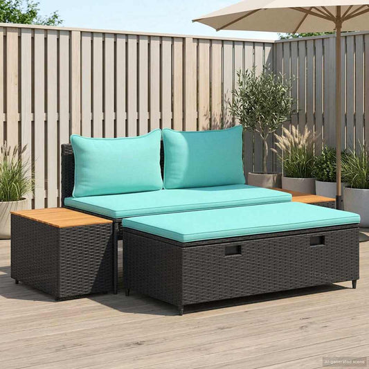 Utomhussoffset 4-Antal sittplatser 4 pcs 55 x 30 x 39 cm