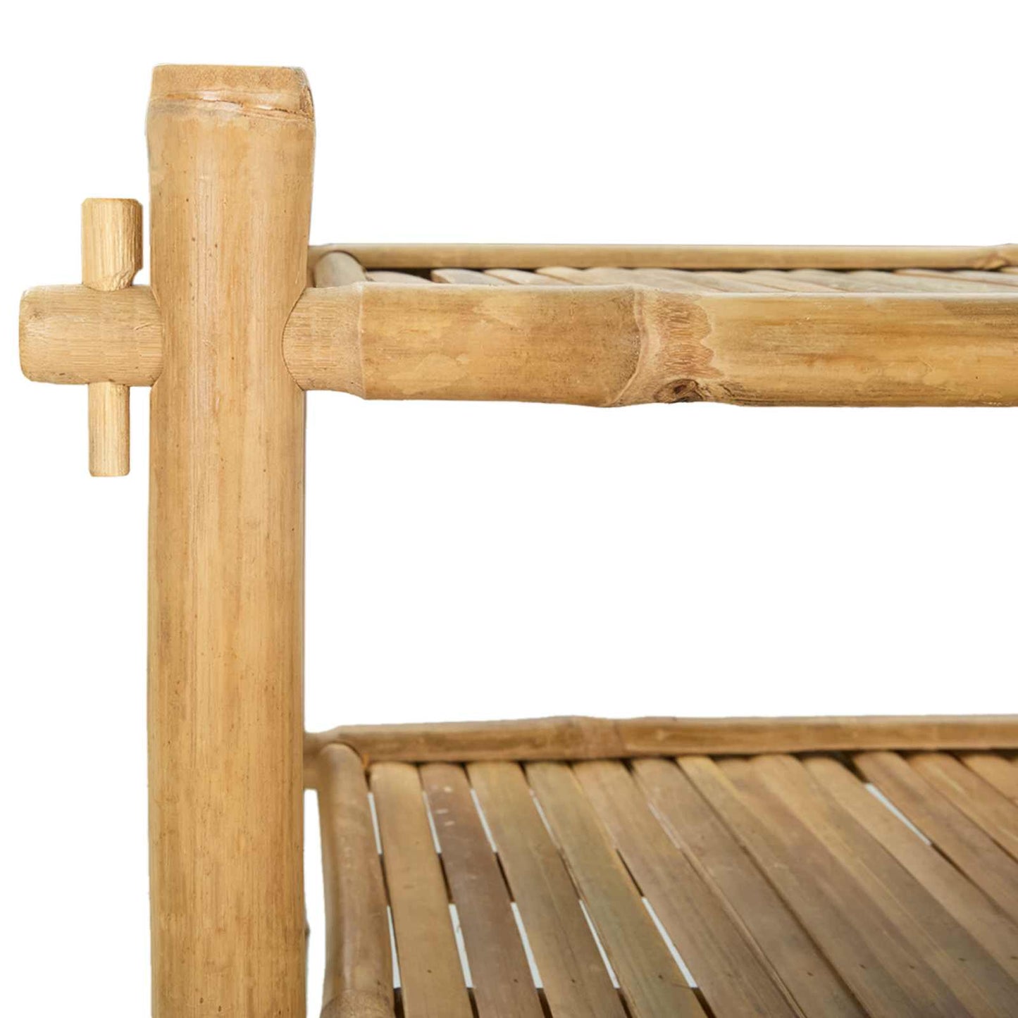 Skoställ med hylla Naturlig 6-hylla Bambu